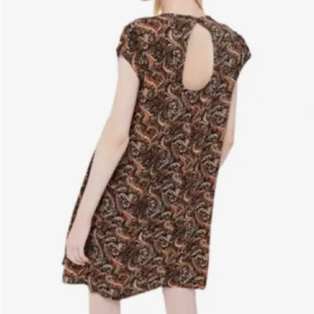 URBAN OUTFITTERS Brown Paisley Mini Dress size xs